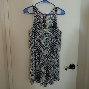 Cage back romper